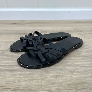 SCHUTZ Black Studded Sandals